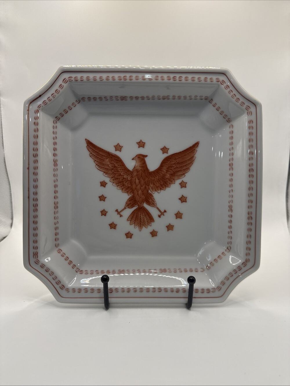 Nice Ethan Allen 8” Square Eagle Americana Plate